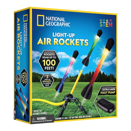 National Geographic™ Light-Up Air Rockets Activity Set